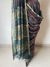 Load image into Gallery viewer, Block-Printed Silk-Cotton Saree