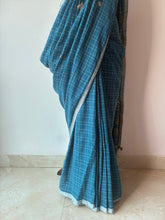 Load image into Gallery viewer, Handwoven Bhujodi Kala Cotton Saree