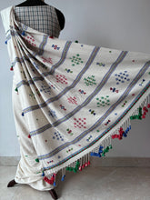 Load image into Gallery viewer, Handwoven Bhujodi Kala Cotton Saree