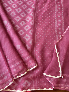 Kota Doria Appliqué Details Saree