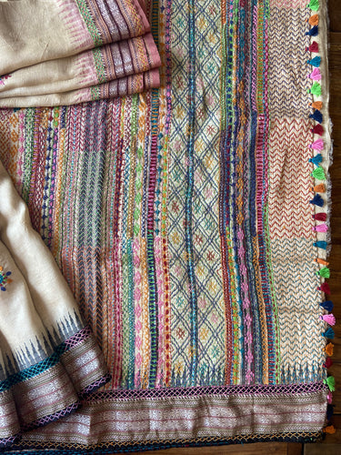 Lambani Karvati Kinaar Vidarbha Tussar Handwoven Saree