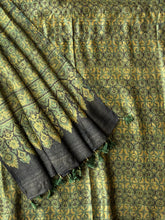 Load image into Gallery viewer, Ajrakh Tussar Kurta Dupatta Set