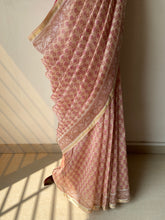 Load image into Gallery viewer, Block-Printed Silk-Cotton Saree