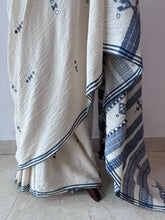 Load image into Gallery viewer, Handwoven Bhujodi Kala Cotton Saree