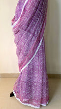 Load image into Gallery viewer, Kota Doria Crochet Lace Sarees