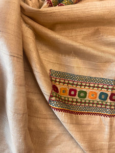 Lambani Tussar Unstitched Kurta