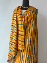 Load image into Gallery viewer, Lambani Embroidered Tussar Leheriya Saree