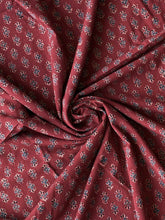 Load image into Gallery viewer, Ajrakh Cotton Fabric 2 - Hand Block Print Natural Dye Yardage