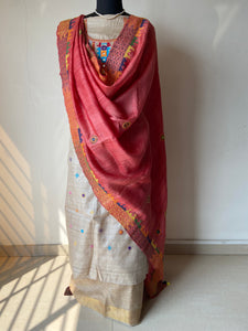 Lambani Embroidered Tussar Gheecha Dupatta