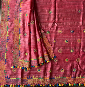 Lambani Embroidered Tussar Gheecha Dupatta