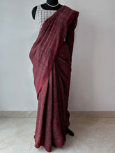 Load image into Gallery viewer, Ajrakh Desi Tussar Silk Saree