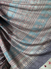 Load image into Gallery viewer, Ajrakh Desi Tussar Silk Saree