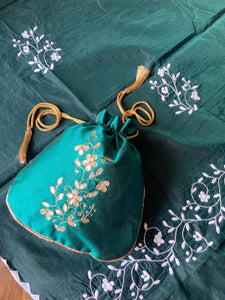 Silk Potli Green