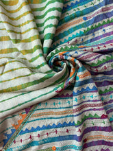 Load image into Gallery viewer, Lambani Embroidered Tussar Leheriya Saree