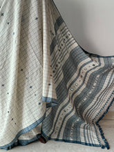 Load image into Gallery viewer, Handwoven Bhujodi Kala Cotton Saree