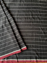 Load image into Gallery viewer, Handwoven Bhujodi Kala Cotton Saree