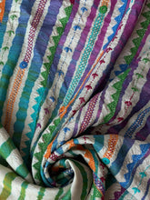 Load image into Gallery viewer, Lambani Embroidered Tussar Leheriya Saree