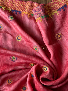 Lambani Embroidered Tussar Gheecha Dupatta