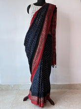 Load image into Gallery viewer, Ajrakh Bandhej fine Modal Silk Saree