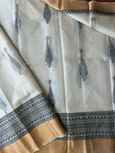 Load image into Gallery viewer, Cream Bagh Kosa Kota Weave Silk Saree