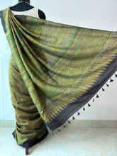 Load image into Gallery viewer, Ajrakh Desi Tussar Silk Saree