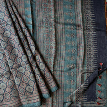 Load image into Gallery viewer, Ajrakh Desi Tussar Silk Saree