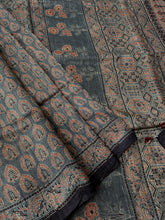 Load image into Gallery viewer, Ajrakh Tussar Silk Saree