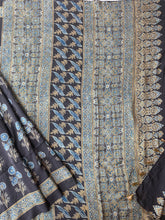 Load image into Gallery viewer, Ajrakh Mulberry Silk Saree