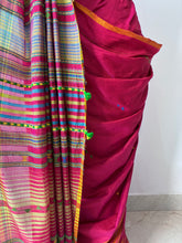 Load image into Gallery viewer, Handwoven Bhujodi Mulberry silk Saree