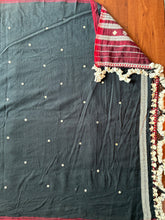 Load image into Gallery viewer, Handwoven Bhujodi Kala Cotton Saree