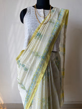 Load image into Gallery viewer, Block-Printed Silk-Cotton Saree