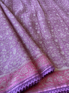 Kota Doria Crochet Lace Sarees