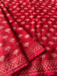 Kota Doria Appliqué Details Saree