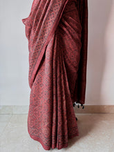 Load image into Gallery viewer, Ajrakh Tussar Silk Saree