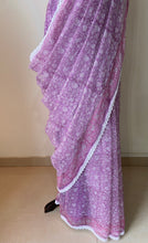 Load image into Gallery viewer, Kota Doria Crochet Lace Sarees