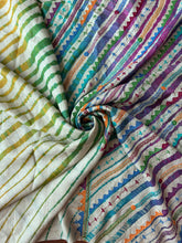 Load image into Gallery viewer, Lambani Embroidered Tussar Leheriya Saree