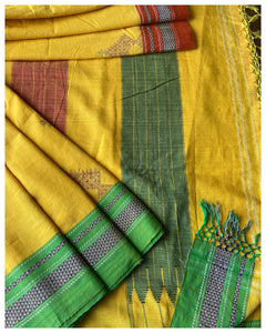 Kasuti Ilkal Handwoven Cotton Saree