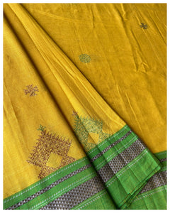 Kasuti Ilkal Handwoven Cotton Saree