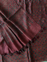 Load image into Gallery viewer, Ajrakh Tussar Kurta Dupatta Set