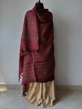 Load image into Gallery viewer, Ajrakh Tussar Kurta Dupatta Set