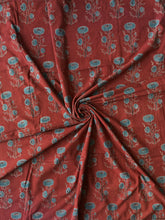 Load image into Gallery viewer, Ajrakh Cotton Fabric 4 - Hand Block Print Natural Dye Yardage
