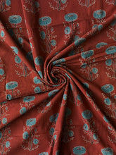 Load image into Gallery viewer, Ajrakh Cotton Fabric 4 - Hand Block Print Natural Dye Yardage