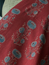 Load image into Gallery viewer, Ajrakh Cotton Fabric 4 - Hand Block Print Natural Dye Yardage