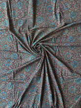 Load image into Gallery viewer, Ajrakh Cotton Fabric 5 - Hand Block Print Natural Dye Yardage