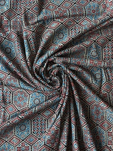 Load image into Gallery viewer, Ajrakh Cotton Fabric 5 - Hand Block Print Natural Dye Yardage