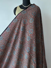 Load image into Gallery viewer, Ajrakh Cotton Fabric 5 - Hand Block Print Natural Dye Yardage