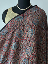 Load image into Gallery viewer, Ajrakh Cotton Fabric 5 - Hand Block Print Natural Dye Yardage