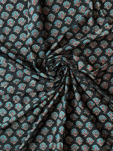 Load image into Gallery viewer, Ajrakh Cotton Fabric 6 - Hand Block Print Natural Dye Yardage