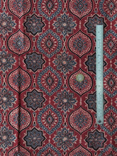 Load image into Gallery viewer, Ajrakh Cotton Fabric 7 - Hand Block Print Natural Dye Yardage