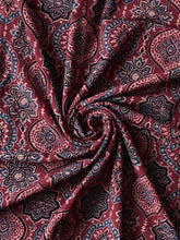 Load image into Gallery viewer, Ajrakh Cotton Fabric 7 - Hand Block Print Natural Dye Yardage